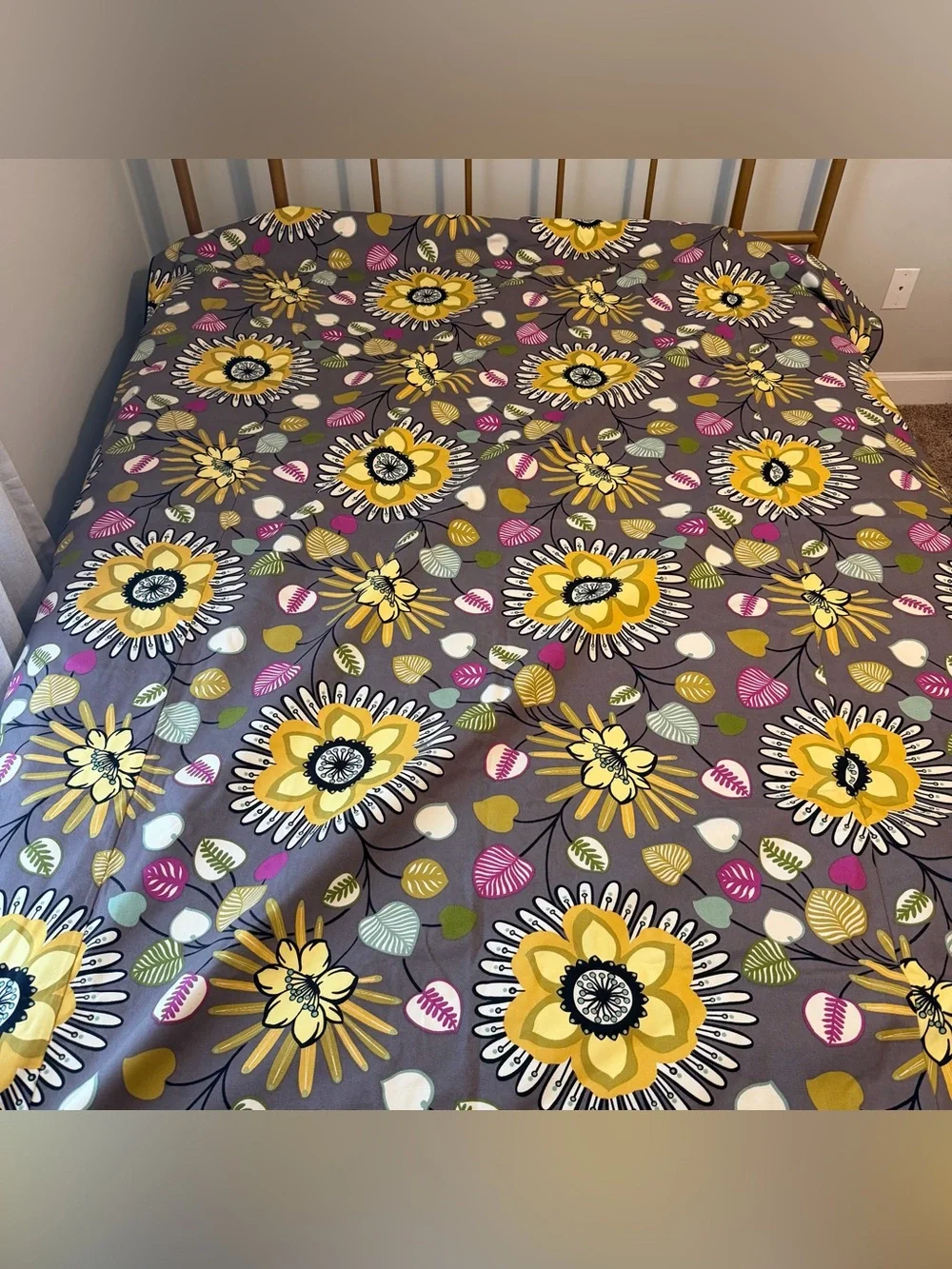 Sweet Potato Glenna Jean Medallion Floral Stripes Dorm Twin Size Duvet Cover